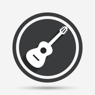 akustik gitar işareti simgesi. müzik simgesi.