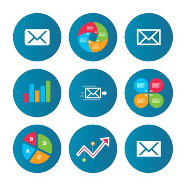 posta zarf simgeleri. Mesaj sembolleri.