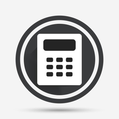 hesap makinesi işareti simgesi. defter tutma simgesi.