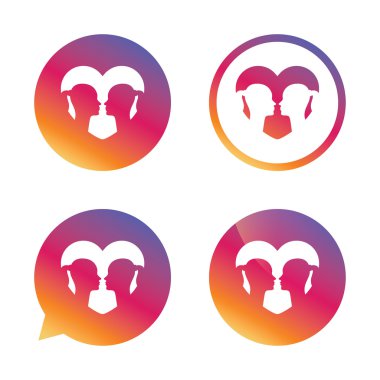 lezbiyen çift işareti simgesi. kadın aşk kadın.