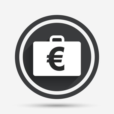 euro eur simgesi ile durum. Evrak Çantası'nı düğmesi.