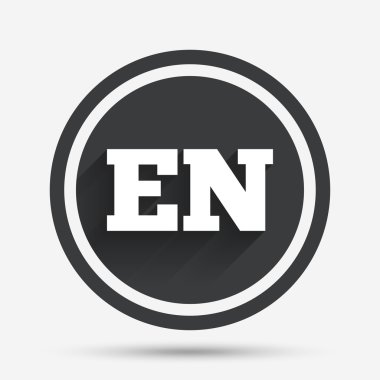 İngilizce dil işareti simgesi. tr çeviri.