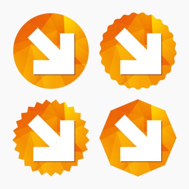 ok işareti simgesi. En yakın düğme. Gezinti simgesi.