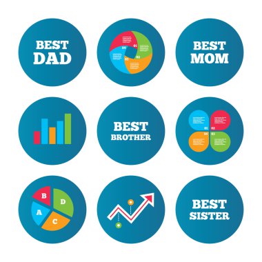 En iyi anne ve baba, kardeş, kardeş simgeler.