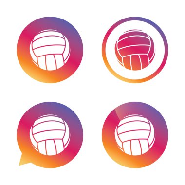 Voleybol işareti simgesi. plaj spor sembolü.