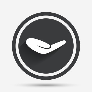 Bağış el işareti simgesi. Yardım veya bağış.