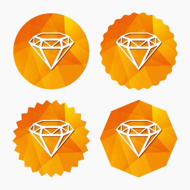 Elmas simgesi. Mücevher sembolü. Mücevher taşı.