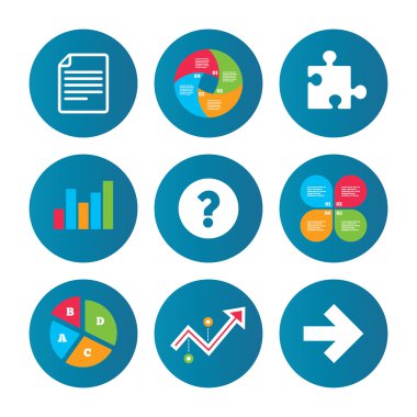 Soru işareti ve bulmaca işaretler. Dosya, ok.