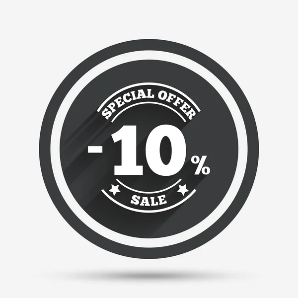 10 procent korting teken pictogram. verkoop symbool. — Stockvector