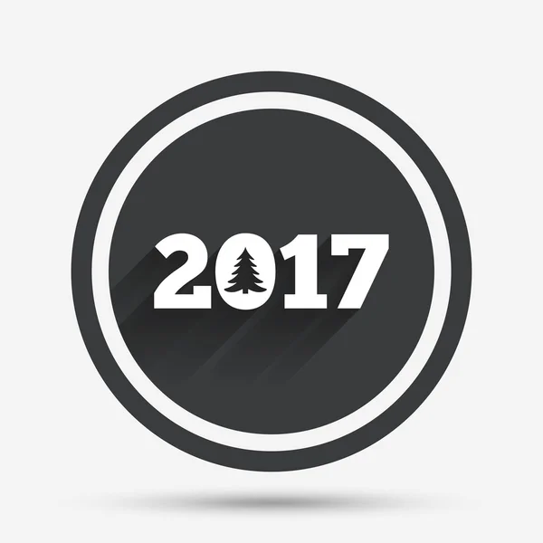 新年あけましておめでとうございます 2017年記号アイコン。カレンダーの日付. — ストックベクタ