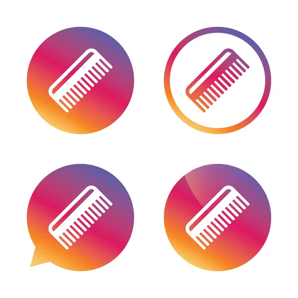 Comb hair sign icon. Barber symbol. — Stock Vector