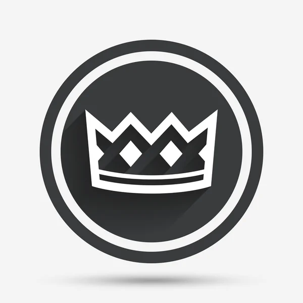 王冠の記号アイコン。王の帽子シンボル. — ストックベクタ