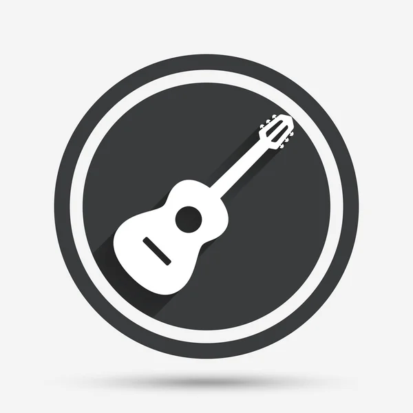 Akustyczna gitara ikona znak. muzyka symbol. — Wektor stockowy
