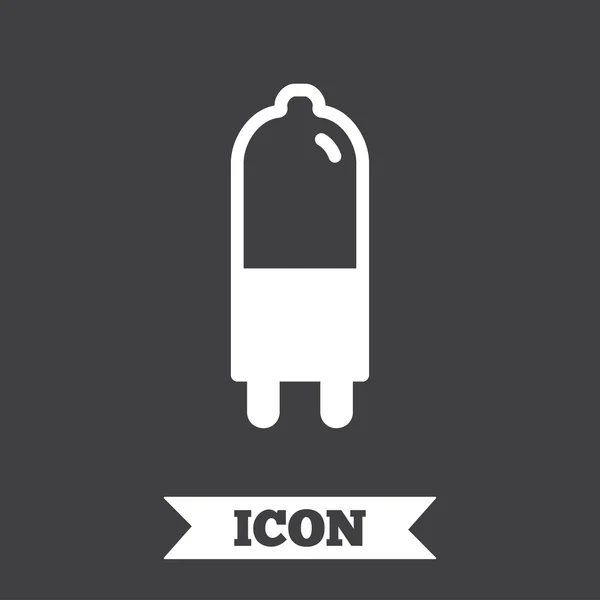 Light bulb icon. Lamp G9 socket symbol. — Stock Vector