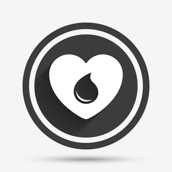 Icona del segno della donazione di sangue. Donazione medica . — Vettoriale Stock