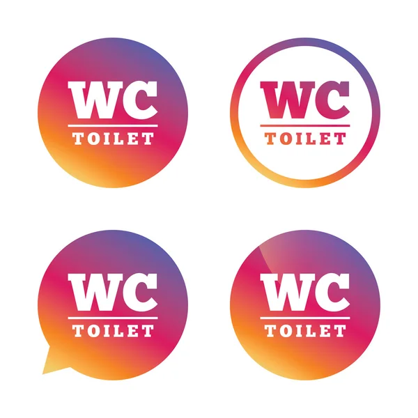 WC icône signe de toilette. Symbole des toilettes . — Image vectorielle