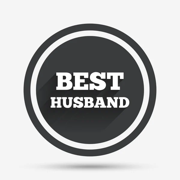 Best husband sign icon. Award symbol. — Stock Vector