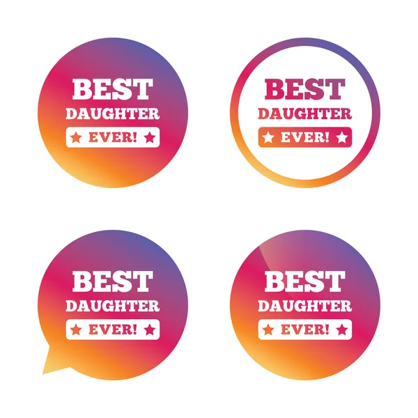Best daughter ever sign icon. Award symbol. — Stock Vector