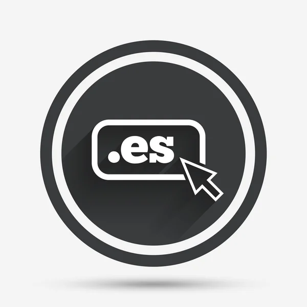 Icône de signe du domaine ES. Domaine internet de premier niveau . — Image vectorielle