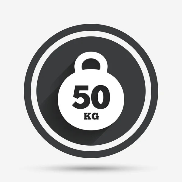 Ikona znak wagi. 50 kilogram (kg). sport symbol. — Wektor stockowy