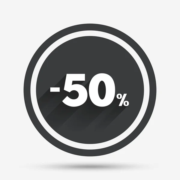 Yüzde 50 indirim işareti simgesi. satış sembol. — Stok Vektör