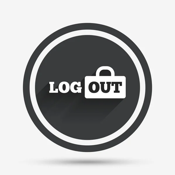 Logout sign icon. Log out symbol. Lock. — Stock Vector
