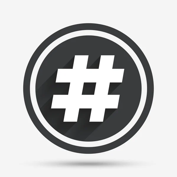 Ícone do sinal da hashtag. Símbolo das redes sociais . — Vetor de Stock
