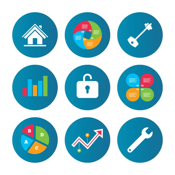 ev anahtar simgesi. İngiliz anahtarı servis Araç simgesine.