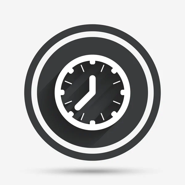 Ρολόι ώρα εικονίδιο "υπογραφή". Σύμβολο μηχανικό ρολόι. — Διανυσματικό Αρχείο