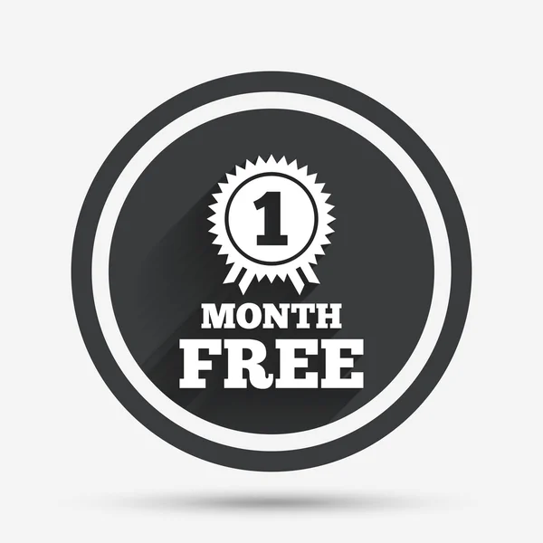 Första månaden gratis ikon. Specialerbjudande symbol. — Stock vektor