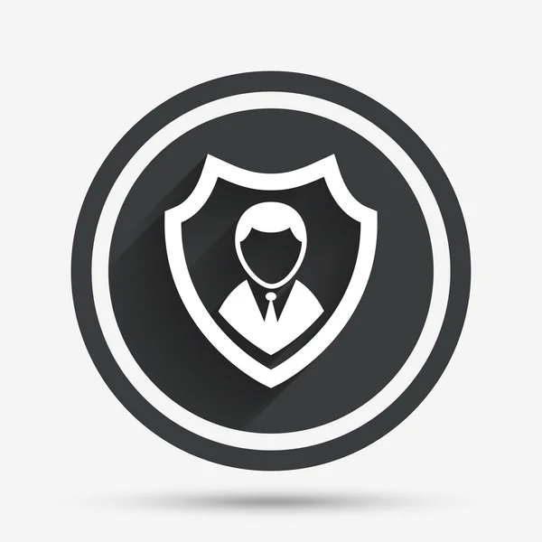 Security agency icon. Shield protection symbol. — Stock Vector