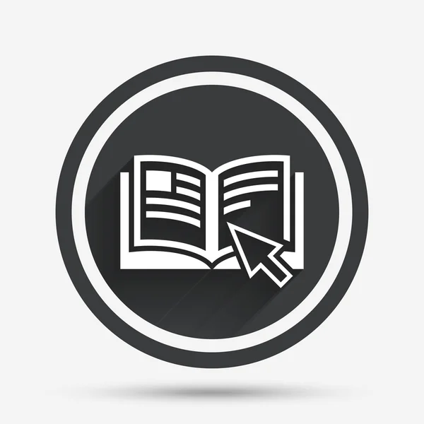 Icono de signo de instrucción. Símbolo libro manual . — Vector de stock