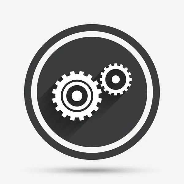 Cog settings sign icon. Cogwheel gear symbol. — Stock Vector