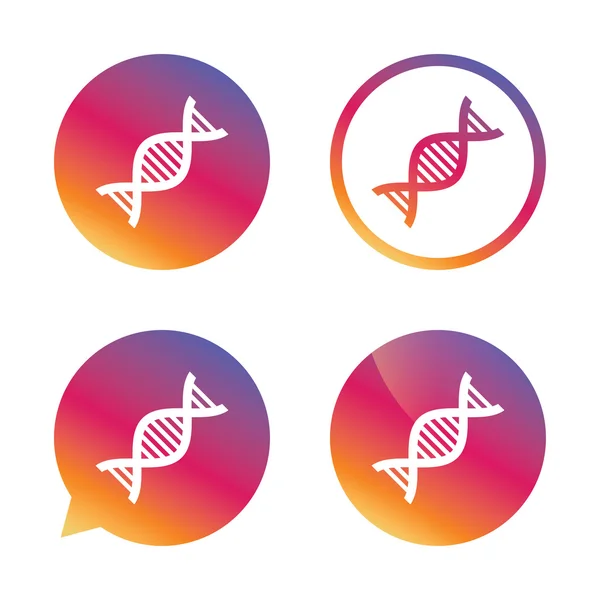 Dna 标志图标。脱氧核糖核酸符号. — 图库矢量图片