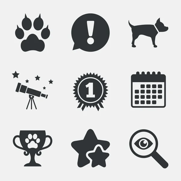 Pets icons. Cat paw with clutches sign. — Stock Vector