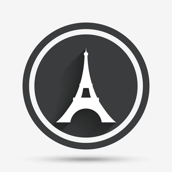 Eiffel tower ikona. Symbol Paříže. — Stockový vektor