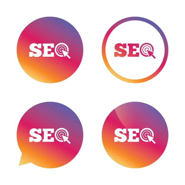 Знак знака SEO. Символ оптимизации поисковой системы . — стоковый вектор
