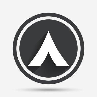 turist çadır işareti simgesi. Kamping sembolü.