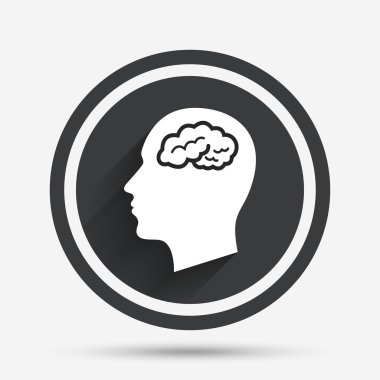 baş beyin işareti simgesi. erkek insan kafası.