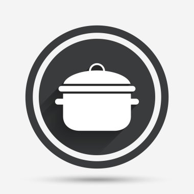 pişirme Pan işareti simgesi. kaynatın veya güveç yemek sembolü.