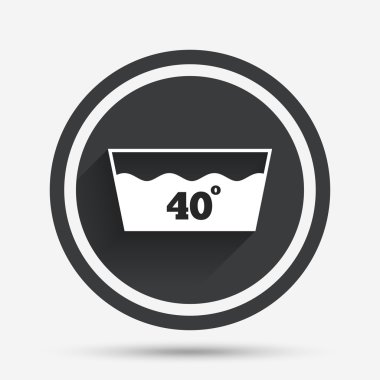 simge yıkayın. makine yıkanabilir 40 derece sembolü.