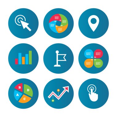 fare imleci simgesi. el ya da bayrak işaretçi sembol.