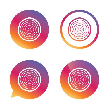 ahşap işareti simgesi. ağaç büyüme Yüzükler.