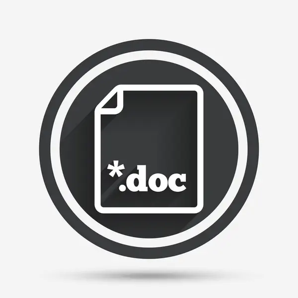 Fichier icône de document. Télécharger le bouton doc . — Image vectorielle