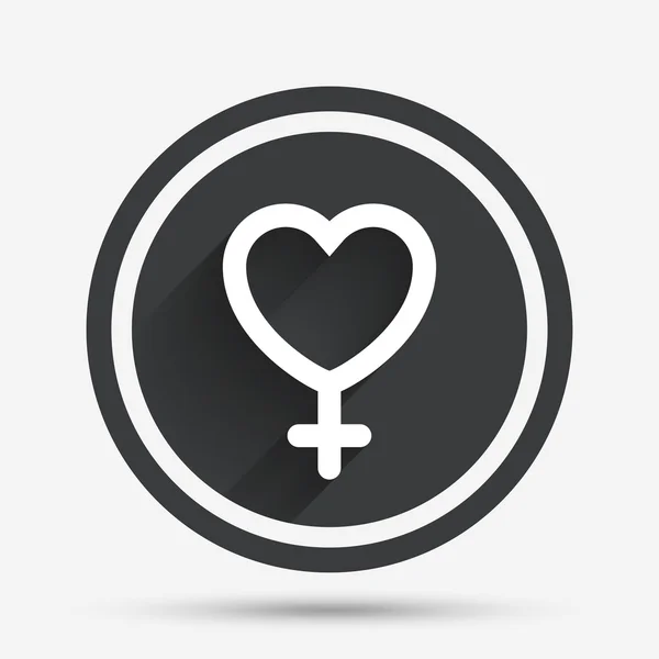 Female sign icon. Woman sex button. — Stock Vector