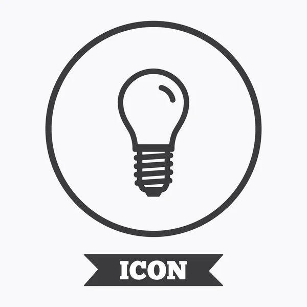 Icône ampoule. Symbole de prise de vis E14 de lampe . — Image vectorielle