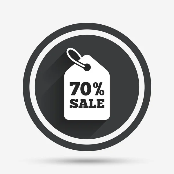 70 percent sale price tag sign icon. — Stock Vector