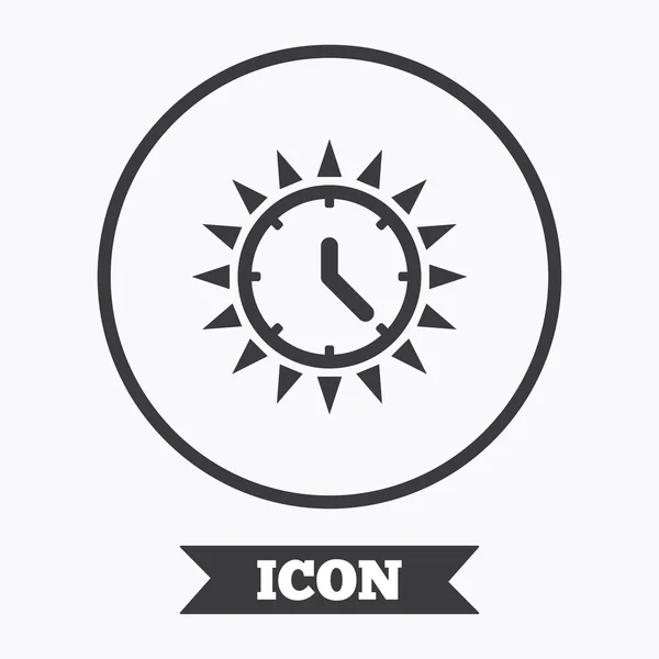 Summer time icon. Sunny day. Daylight saving. — Stock Vector