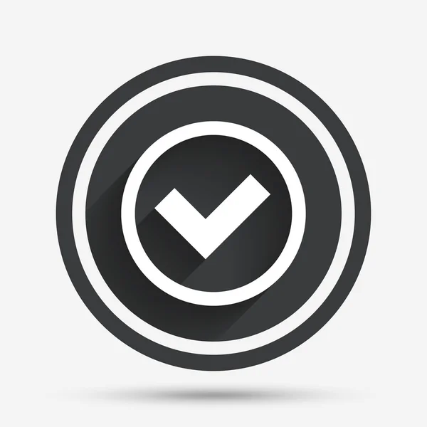 Check mark sign icon. Yes circle symbol. — Stock Vector