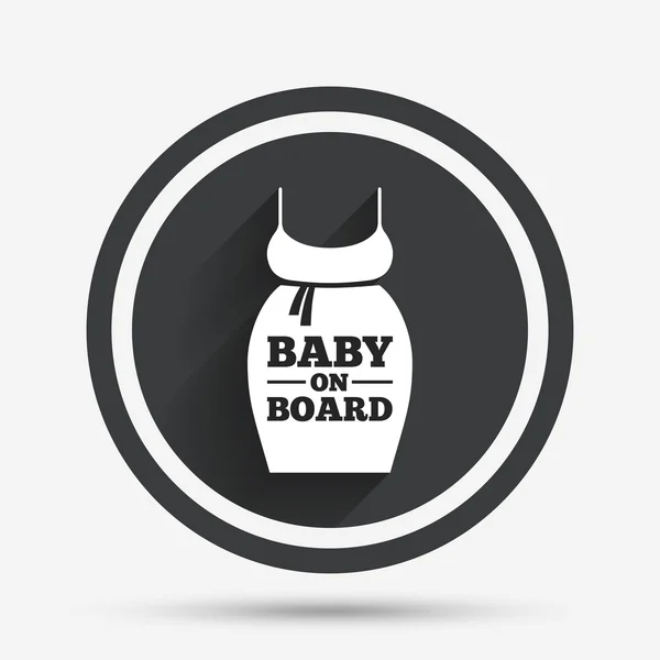 Icono de signo de vestido de mujer embarazada. Símbolo de maternidad . — Vector de stock